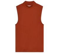 KnowledgeCotton Apparel - Women's High Neck Rib Top - Débardeur - M - burnt brick