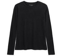 KnowledgeCotton Apparel - Women's L/S Linen T-Shirt - Haut à manches longues - XXL - black jet