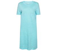 KnowledgeCotton Apparel - Women's Linen S/S T-Shirt Dress - Robe - S - aqua / esque