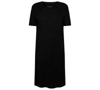 KnowledgeCotton Apparel - Women's Linen S/S T-Shirt Dress - Robe - S - black jet