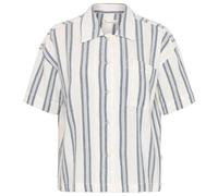 KnowledgeCotton Apparel - Women's Striped S/S Shirt - Chemisier - XL - blue stripe