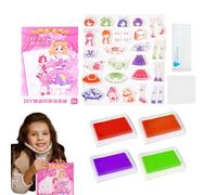 Knowlife Livre De Tampons Habillage Créatif, Carnet de Collection Costumes Créatifs, Kit de Voyage Éducatif Ludique Stimulant Créativité et Imagination pour