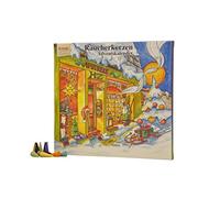 Knox Calendrier de l'Avent avec 24 cônes d'encens célestes en taille M - Motif pharmacie Hermann Zwetz - Format paysage - Dimensions : 26 x 24 cm - Pour figurines à partir de 13 cm - Fabriqué en