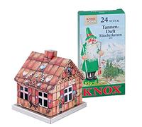 Knox différents Räuchermännchen maisons en métal avec motifs de conte de fées + Cônes d'encens Taille M, Gingerbread House