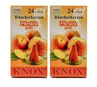 Knox Lot de 2 cônes d'encens - Pêche - Quantité : 48 pièces - Fabriqué en Allemagne