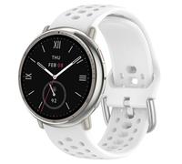 KNOXS Bracelet Compatible avec Amazfit Active2 Square Smart Watch Band, Remplacement Facile à Nettoyer Sport Réglable Silicone Souple Bande (Blanc)