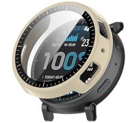 KNOXS Coque Compatible avec Amazfit Active Max, PC Bumper Couverture Complètede Dureté 9H étui Anti Rayures Anti Chocs HD Case avec Protection D'écran (Or)