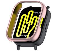 KNOXS Coque Compatible avec Redmi Watch 5 Lite, PC Bumper Couverture Complètede Dureté 9H étui [Anti-Rayures&Anti-Chocs][HD] Case avec Protection D'écran (Or Rose)