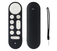 KNOXS Housse Silicone Coque Compatible avec Google TV Streamer 4K TV 2024, Antidérapant&Antichoc&Étanche à la poussière&Léger&Lavable Étui de Protection pour Télécommande (Noir)
