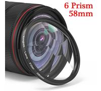 KnPackage-Filtre d'objectif de caméra à prisme en verre Kaleidoscope X,accessoires de photographie,prisme Pound,objectif UV CPL pour Canon,Sony,52mm,67 mm - Type 58mm 6 Prism-67mm Adapter