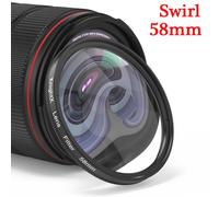 KnPackage-Filtre d'objectif de caméra à prisme en verre Kaleidoscope X,accessoires de photographie,prisme Pound,objectif UV CPL pour Canon,Sony,52mm,67 mm - Type 58mm Swirl-67mm Adapter