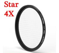 KnPackage-Filtre d'objectif X ND FLD UV MC Star CPL,couleur variable melon al Dens,52mm 55mm 58mm 67mm 77mm pour Nikon IL EOS d5200 d3300 - Type Star 4X-55mm
