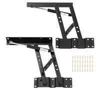 Knpwer 2 Pcs Charniere Table Basse Relevable,Heavy Duty Mecanisme Table Basse Relevable,Lift Up Ressort Charnière pour Table Basse (Style 2)