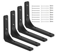 Knpwer 4 Pcs Supports Muraux Industriels,8 Pouces Supports d'étagère,Résistants Support Flottant Industriels (15x20cm)