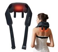 KNQZE Appareil de massage Shiatsu sans fil avec chaleur, chauffage au graphène amélioré, massage Shiatsu 4D pétrissant profondément pour le cou, les épaules, le dos, cadeaux pour femmes et hommes