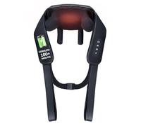 KNQZE Masseur de cou avec chaleur, tissu profond électrique 4D, massage pétrissant sans fil Shiatsu pour soulager les douleurs au cou, aux épaules et aux jambes