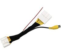 KNRAGHO Câble de caméra de recul Compatible Vivaro Sandero Clio 4 Radio avec faisceau d'entrée vidéo pour prise AV Radio In-Dah Câble de commutation d'entrée vidéo 24 broches Câble adaptateur RCA