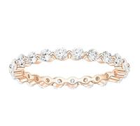 KnSam Bague Éternité Rang Argent 925 Or Rose Taille 56, Bague Empilable Femme Incrusté de Zirconium Rond 2.5mm Fantaisie