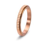 KnSam Bague Rotative Femme Acier Inoxydable Engrenage Rainuré 3mm