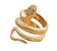 KnSam Bague Serpent 3 Cercles Large 36.2mm Acier Inoxydable Homm e Punk Couleur Or Taille 70