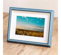 KnSam Cadre Photo 10x15cm, Horizontal & Vertical, Cadre Photo Effet Bois Bleu