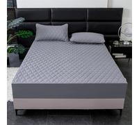 KnSam Drap Housse Matelassé, 110x200cm, Protège Matelas Doux Imperméable, Gris
