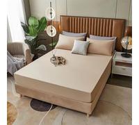 KnSam Drap Housse Uni 80x200+25cm, Bonnet 20cm, Couvre Matelas Doux et Respirant, Kaki Clair