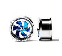 KnSam Écarteur Oreille Acier Inoxydable 2PCS, Plug Tunnel Forme de Ventilateur, 14mm, 9/16 inch, Argenté, Unisexe