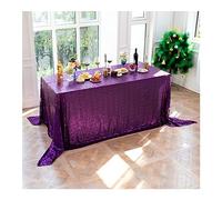KnSam Nappe Carrée, 230x230CM, Paillettes Violet, Polyester, Nappe Anti-Taches