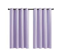 KnSam Rideau Occultant Couleur Pure, 2 x 140x244cm, Rideaux pour Chambre Salon Oeillets, Violet Clair