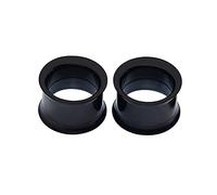 KnSam Tunnel Plug Oreille Acier Inoxydable 2PCS Bouchon Noir 6mm, Écarteur Oreille Unisexe 2G Fantaisie
