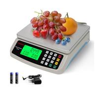 KNSWE Balance de Cuisine Professionnelle 40kg Grande Balance Alimentaire Electronique Numérique de Précision 1g Acier Inoxydable et Comptage Tare Fonction Balance Aliments pour Charcuterie