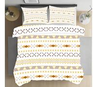Kntnshac Vintage Tribal Aztèque Housse de Couette 140x200, Sud-Ouest Amérindien Parure de Lit 1 Personnes Fermeture Éclair, Housse de Couette Réversible avec 2 Taies d'oreiller 65x65 cm