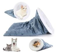 Knubbuf Cat Winter Sleeping Bag, Cat Sleeping Bag for Indoor Cats, Self Warming Cat Sleeping Bag, Soft Plush Large Cat Sack, Pet Sleeping Bag for Cats Small Dogs (1pcs)