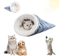 Knubbuf Cat Winter Sleeping Bag, New Upgraded Cat Sleeping Bag, Soft Plush Large Cat Sack Warm Cat Bed, Pet Mat Warming Pad Sack for Indoor Cats and Small Dogs (1 pc)