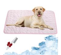 Knubbuf Croqpatte Tapis, Tapis Refrigerant Chat, Matelas Rafraichissant Chien, Patinoire Anti Chaleur Chien, Coussin Rafraichissant Chiens XXL, Respirante pour Chiens/Chats (Rose, XL(100 x 70 cm))
