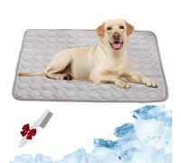 Knubbuf Croqpatte Tapis, Tapis Refrigerant Chat, Matelas Rafraichissant Chien, Patinoire Anti Chaleur Chien, Coussin Rafraichissant Chiens XXL, Respirante pour Chiens/Chats (Gris, L(70 x 55 cm))