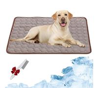 Knubbuf Croqpatte Tapis, Tapis Refrigerant Chat, Matelas Rafraichissant Chien, Patinoire Anti Chaleur Chien, Coussin Rafraichissant Chiens XXL, Respirante pour Chiens/Chats (Marron, 2XL(150 x 100cm)
