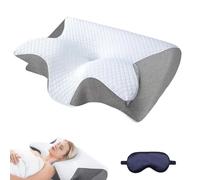 Knubbuf DreamSleepz Pillow - Finally Wake Up Pain-Free & Refreshed, Dream Sleepz Ergonomic Neck Support Pillow, Memory Foam, Orthopedic Pillows for Back, Side, and Stomach Sleepers (Grey)