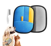 Knubbuf Gant Anti Poils Animaux, Gant Animal Ramasse Poil, Comptoir Animalier Gant Anti Poil, Gants de Toilettage pour Animaux Double Face, pour Tapis, Canapés, Lits et Vêtements (Blue)