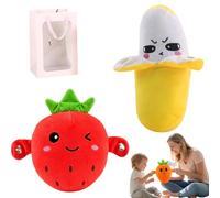 Knubbuf Interactive Music Plush Toy, Touch-Sensitive Banana Stuffed Animal with Sounds, Fun Sensory Rhythm Piano Doll for Parent-Child Play and Early Education (2Pcs-C)