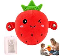 Knubbuf Interactive Music Plush Toy, Touch-Sensitive Banana Stuffed Animal with Sounds, Fun Sensory Rhythm Piano Doll for Parent-Child Play and Early Education (Strawberry)