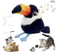 Knubbuf Jouet pour Chat Celerypets, Oiseau Volant Rechargeable, 3 Modes, interactif Tactile, Jouet électrique pour Chat, battements d'ailes et gazouillis réalistes, pour Animal d'intérieur (A)