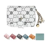 Knubbuf Mini Leather Cash Wallets with Zipper, Slim Zippered Wallet, PU Leather Stain-Resistantand Weather-Resistant, Small Wallet for Women Zip Bifold Vintage Wallets Goth Purse (Floral)