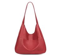 Knubbuf Sac Ooomay, Sac cabas en cuir vegan, Sac bandoulière Ooomay, Imperméable, Grande Capacité, Sac fourre-tout pour Femme, Souple, Style Vintage Décontracté Simple, Idéal au quotidien (Rouge)