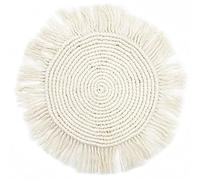 Knüllermarkt 34124 I Set de table en macramé | Table armoire commode Naturel env. 40 cm | Décoration style bohème hippie