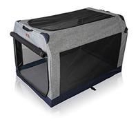 Knuffelwuff Boîte de transport pliable pour chien avec structure en aluminium pour coffre de voiture M 61 x 46 x 43 cm