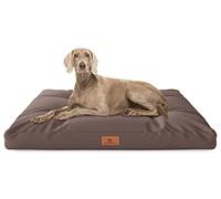 Knuffelwuff Coussin pour Chien Gatsby en Tissu Oxford - 110 x 89 cm - Marron - Fond antidérapant - Facile à Nettoyer - pour Chiens de Grande, Moyenne et Petite Taille