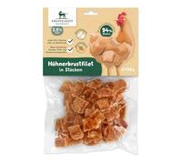 Knuffelwuff Filet de poitrine de poulet en morceaux - Récompense riche en protéines séchée à l'air libre avec 94 % de poulet - Snack d'entraînement pour grands et petits chiens