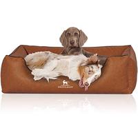 Knuffelwuff Henderson Panier en Similicuir Aspect Marbré Rusty XXL 120 x 85 cm